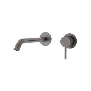 Axle Wall Basin Set Small Plate Curved 200 Gun Metal by Fienza, a Bathroom Taps & Mixers for sale on Style Sourcebook
