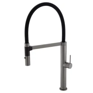 Kaya Sink Mixer Pull Out/Pull Down Gooseneck 231 Gun Metal by Fienza, a Laundry Taps for sale on Style Sourcebook
