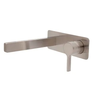 Sansa Wall Basin Set Straight 183 Brushed Nickel by Fienza, a Bathroom Taps & Mixers for sale on Style Sourcebook