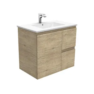 Edge 750 Vanity Wall Hung Doors & Drawers with Ceramic Basin Top by Fienza, a Vanities for sale on Style Sourcebook