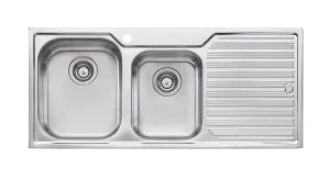 Diaz 13/4 Left Sink 1TH 1080X480 Stainless Steel by Oliveri, a Kitchen Sinks for sale on Style Sourcebook