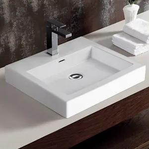 Como Vessel Basin 1TH Ceramic 485X445 Gloss White by Fienza, a Basins for sale on Style Sourcebook