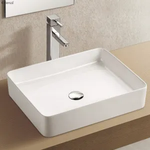Luciana Vessel Basin NTH Ceramic 510X405 Gloss White by Fienza, a Basins for sale on Style Sourcebook