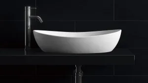 Impro Vessel Basin NTH Stone 600X350 Matte White by Kaskade, a Basins for sale on Style Sourcebook