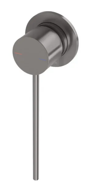 Vivid Slimline Shower Wall Mixer 60mm Backplate With Extended Lever In Brushed Carbon By Phoenix by PHOENIX, a Bathroom Taps & Mixers for sale on Style Sourcebook