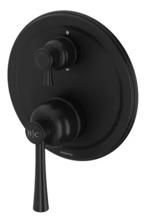 Cromford Switchmix Shower/Bath Diverter Mixer Fit-Off Kit In Matte Black By Phoenix by PHOENIX, a Bathroom Taps & Mixers for sale on Style Sourcebook