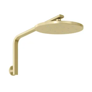 Oxley High Rise Shower Arm And Rose Brushed In Gold By Phoenix by PHOENIX, a Showers for sale on Style Sourcebook