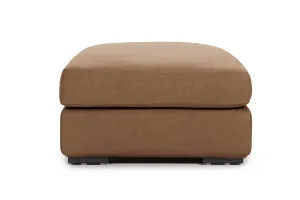 Long Beach Leather Ottoman, Phoenix Brown, by Lounge Lovers by Lounge Lovers, a Ottomans for sale on Style Sourcebook