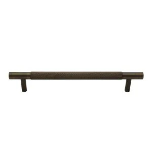 Aged Brass Knurled Drawer Pull - Charmian Medium (198mm overall) by Manovella, a Cabinet Hardware for sale on Style Sourcebook
