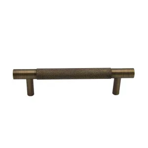 Aged Brass Knurled Drawer Pull - Charmian Small (130mm overall) by Manovella, a Cabinet Hardware for sale on Style Sourcebook