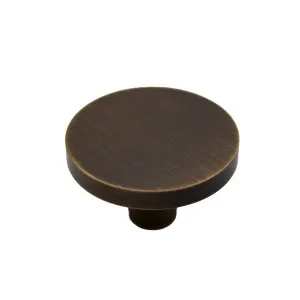 Aged Brass Round Profile Cabinet Knob - Olivia by Manovella, a Cabinet Hardware for sale on Style Sourcebook