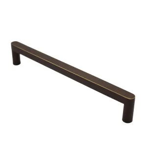 Aged Brass Straight Profile Cabinet Pull - Clio Medium (170mm overall) by Manovella, a Cabinet Hardware for sale on Style Sourcebook