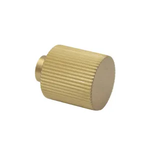 Brushed Brass Fluted Knob - Rhea by Manovella, a Cabinet Hardware for sale on Style Sourcebook