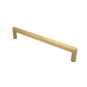 Brushed Brass Straight Profile Cabinet Pull - Clio Medium (170mm overall) by Manovella, a Cabinet Hardware for sale on Style Sourcebook
