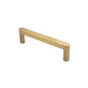 Brushed Brass Straight Profile Cabinet Pull - Clio Small (105mm overall) by Manovella, a Cabinet Hardware for sale on Style Sourcebook