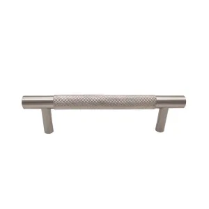 Brushed Nickel Knurled Drawer Pull - Charmian Small (130mm overall) by Manovella, a Cabinet Hardware for sale on Style Sourcebook