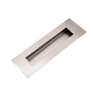 Brushed Nickel Sliding Door Flush Pull 150mm x 50mm by Manovella, a Door Hardware for sale on Style Sourcebook
