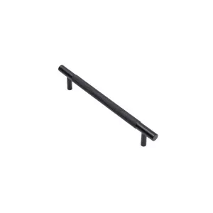Matt Black Knurled Drawer Pull - Charmian Medium (198mm overall) by Manovella, a Cabinet Hardware for sale on Style Sourcebook