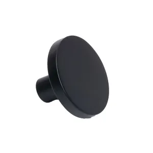 Matt Black Round Profile Cabinet Knob - Olivia by Manovella, a Cabinet Hardware for sale on Style Sourcebook