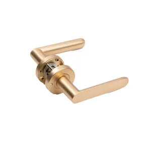 Satin Brass Privacy Door Handle - Fairhaven by Manovella, a Door Hardware for sale on Style Sourcebook