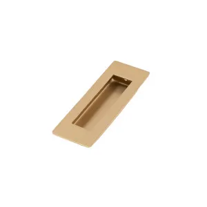 Satin Brass Sliding Door Flush Pull 120mm x 40mm by Manovella, a Door Hardware for sale on Style Sourcebook