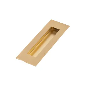 Satin Brass Sliding Door Flush Pull 150mm x 50mm by Manovella, a Door Hardware for sale on Style Sourcebook