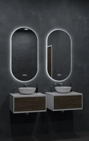 Orvis Frameless Oval LED Mirror Range 2 sizes available 900mm x 450mm No by Luxe Mirrors, a Illuminated Mirrors for sale on Style Sourcebook