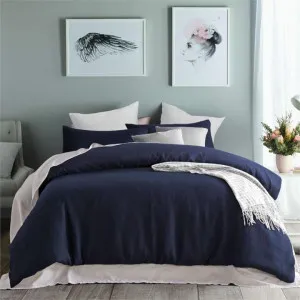 Accessorize Waffle Navy Quilt Cover Set by null, a Quilt Covers for sale on Style Sourcebook