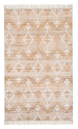 Fontana Ivory Abstract Textured Wool Rug