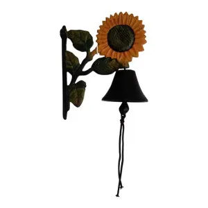 Sunflower Cast Iron Wall Mount Door Bell by Mr Gecko, a Doorbells for sale on Style Sourcebook