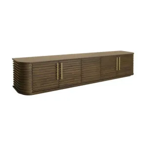 Domenic 2.3m TV Entertainment Unit - Walnut by Interior Secrets - AfterPay Available by Interior Secrets, a Entertainment Units & TV Stands for sale on Style Sourcebook