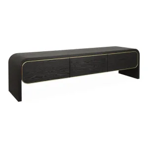 Boran 2m TV Entertainment Unit - Textured Espresso Black by Interior Secrets - AfterPay Available by Interior Secrets, a Entertainment Units & TV Stands for sale on Style Sourcebook