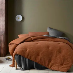 Accessorize Soho Waffle Tobacco Quilt Cover Set by null, a Quilt Covers for sale on Style Sourcebook