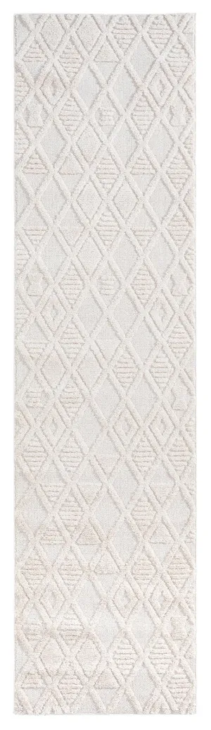 Kira Diamond Detail Textured Runner Rug by Miss Amara, a Persian Rugs for sale on Style Sourcebook
