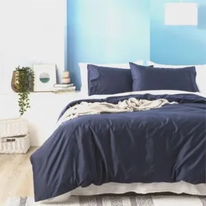 Park Avenue Natural Bamboo Cotton 500 Thread Count Indigo Quilt Cover Set by null, a Quilt Covers for sale on Style Sourcebook