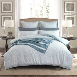 Renee Taylor Jervis Checks French Blue Quilt Cover Set by null, a Quilt Covers for sale on Style Sourcebook