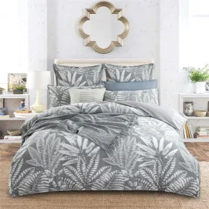 Renee Taylor Raven Jacquard Charcoal Quilt Cover Set by null, a Quilt Covers for sale on Style Sourcebook
