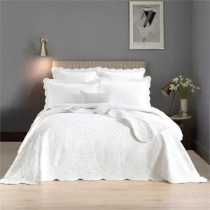 Renee Taylor Scallop Jacquard Pearl Coverlet Set by null, a Quilt Covers for sale on Style Sourcebook