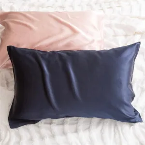 Renee Taylor 100% Mulberry Silk Navy Standard Pillowcase by null, a Pillow Cases for sale on Style Sourcebook