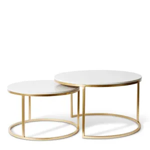 Marley Coffee Table Set 2 - 60 x 60 x 38cm / 70 x 70 x 42cm by Elme Living, a Coffee Table for sale on Style Sourcebook