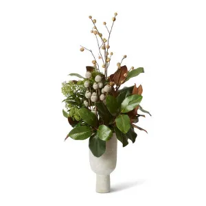 Magnolia Leaf & Poppy Seed - Alora Vase - 50 x 64 x 97 cm by Elme Living, a Plants for sale on Style Sourcebook