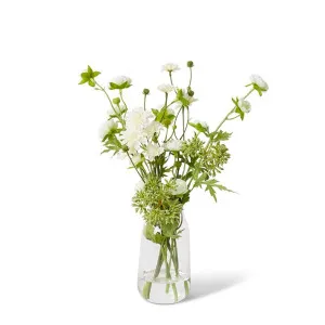 Ranunculus & Dahlia - Harvan Vase - 30 x 22 x 38 cm by Elme Living, a Plants for sale on Style Sourcebook