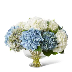 Hydrangea Mix  - Lydia Bowl - 52 x 52 x 46 cm by Elme Living, a Plants for sale on Style Sourcebook