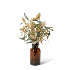 Bunny Tail & Popcorn Flower Mix  - Specimen Bottle - 22 x 42 x 34 cm by Elme Living, a Plants for sale on Style Sourcebook