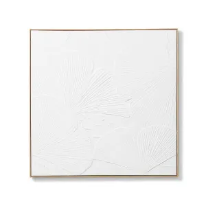 Ginko Hand Painted Wall Art - 100 x 5 x 100 cm by Elme Living, a Painted Canvases for sale on Style Sourcebook
