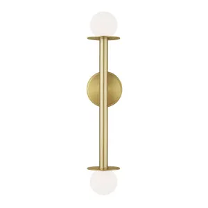 Kelly Wearstler Nodes 2 Light Wall Sconce by Visual Comfort Studio Brushed Brass by Visual Comfort Studio, a Wall Lighting for sale on Style Sourcebook