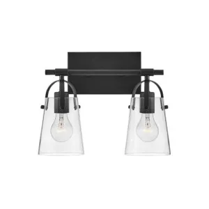 Hinkley Foster 2 Light Modern Glass Wall Light Black by Hinkley, a Wall Lighting for sale on Style Sourcebook