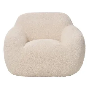 I AM FAKE Boucle Fabric Snug Chair, Medium, Cream by I AM FAKE, a Chairs for sale on Style Sourcebook