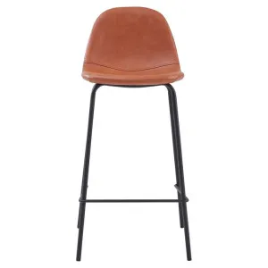 Luca Leatherette Counter Stool, Set of 2, Tan / Black by Room Life, a Bar Stools for sale on Style Sourcebook