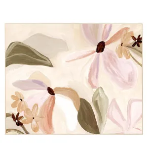 Floral Daze Natural Veneer Framed Canvas - 150cm x 120cm by James Lane, a Painted Canvases for sale on Style Sourcebook